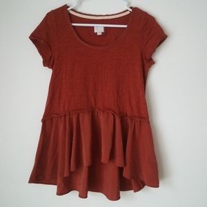 Short Sleeve Flowy Blouse